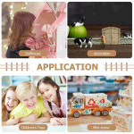 미니어쳐 인형의집 빌등블록 소품 미니어처 스터드 농장 모형 헛간 울타리 달린 집 안정 장난감 말 척 놀이 DIY 목장 : 마마컴