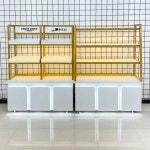 베이커리 쇼케이스 과자 진열대 빵 과일 매대 선반 A형 1.2x0.55x1.6m : 킵업스토어