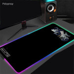 LED  일본 물고기 잉어 RGB 마우스 패드 대형 게임 컴퓨터 키보드 PC Gabinete 큰 책상 매트 900x400 발광 : 마마컴