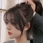 여자 앞머리가발 자연스러운 탈부착 고대기 붙임머리 : ALL SAVE