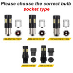 ASLENT 2x 신호 램프 P21w Led Ba15s 1156 Py21w Bau15s 전구 3030SMD 백색 1157 Bay15d P21/5w 회전 브레이크 백업 빛 12V... 