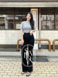 [177MADE] 감량 부츠컷 -5kg 블랙 - 키큰여자 하이웨스트 스판데님 114cm : 키큰여자177살롱