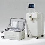 알루미늄카트 다용도 여행 수하물 H9877 알루미늄 프레임 스마트 트롤리 튼튼 대용량 상자 측면 개방 디자인 : 파니하우스