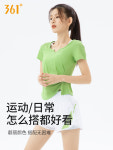 여성을위한 361 요가 옷 2024 새로운 여름 반팔 스포츠 탑 11239N4950044 : 아라몰ARAMALL