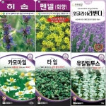 비그린몰 베란다 텃밭용 허브씨앗 모음 AR3 (바실 라벤더 딜 레몬밤 차빌 로즈마리 히솝 카모마일 ) : Greengarden
