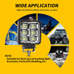 DC9-30V 투광 조명 보조 작업등 LED 바 4 인치 144W 48LED 탐조등 오버헤드 농장 도로 : 명성아이티