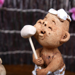 떡하는날 전통 토우 도자기 인형 화단 도자기  : 도자기그릇휴