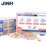 JINH 빠른 푸시 인 와이어 커넥터 키트 CMK25 2-5 포트 전기 연결 컴팩트 터미널 블록 0.75-2.5 mm² 와이어링 318 개 : 트렌디리바이
