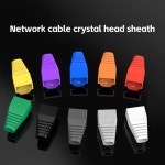다채로운 CAT5E CAT6 RJ45 이더넷 네트워크 커넥터 플러그 커버 스트레인 릴리프 부츠 크리스탈 헤드 보호 케이블 슬리브 8P8C 용... 