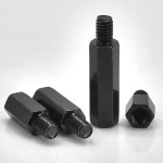 마더보드 PCB 스탠드오프 스페이서 기둥 육각 스터드 다리미 절연 연결 지지대 컬럼 나사 블랙 M3 M4 10-30 개 : 영민몰