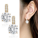 [오늘발송] 14k 럭스 귀걸이/큐빅 스타일 : 바이미골드