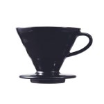 하리오 HARIO KDC-02-B V60 투명 커피 드리퍼 02 카스야 모델 400ml 13.4액량 온스 블랙 : 글로벌쇼핑G