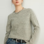 여성니트스웨터 라운드넥니트스웨터 라운드 어깨 심리스 니트 일체 울 여성니트 MODU3 여정 긴팔 100 : 마리하우스두치