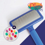 플러쉬퍼피 슬리커 브러쉬 소프트 강아지빗 고양이빗 푸들 비숑 미용 : 르쁘띠숑