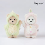 테디테일즈 레나베어 유니콘, 공룡 점프수트 키링 XS : TeddyTales