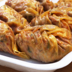 [서울시 일부 배달] 맛있는 김치나뭇잎 만두 8개 [수유재래 수제왕만두] : 동네시장 장보기