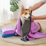 펫타올 강아지 고양이 담요 반려동물 목욕 가운 극세사 타월 : 엘도라도 숍