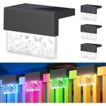 화이트 모드가 포함된 실외용 태양광 조명, 계단 데크 계단 파티오 장식을 위한 아름다운 스프링 패턴이  6 Pack Deck Lights : 청담스타일4호