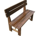 야외 나무의자 원목 등벤치 방부목 야외용 등받이 공원 1m : 직구의 전설