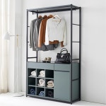 드래스서랍선반형 시스템행거 수납장 옷걸이있는 서랍장 옷수납가구 G5372 : 구스상회