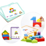 어린이집 컬러 우드블럭 33pcs 나무블럭 아기 유치원 : 열심히네트웍스