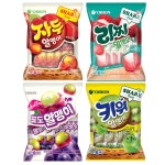 인기상품 오리온 자두 + 리찌 + 포도 +키위216g 알맹이젤리 4종 세트 : 디아더마켓