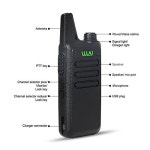 무전기 WLN UHF Mhz 미니 워키토키 16 채널 충전 휴대용 : 하나앤샵4호점