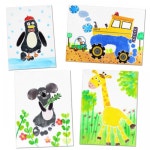 10인용 손도장 발도장 그림 꾸미기 액자 택1 만들기재료 창의 체험교실 공작놀이 : 리빙존