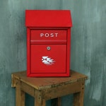 벽걸이 빨간 우체통 인테리어 소품 카페 매장 중형 : 오리네집