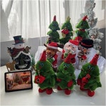 크리스마스인형  춤추는 댄싱 트리인형 움직이는 캐럴 장식 트리 포토존 인테리어 인형 오너먼트 : 우주버스