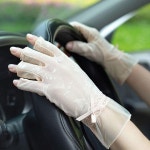 [LemonDSM_W]레이스 자외선 차단 여름 여성 운전 패션 장갑 베이지 손가락장갑 운전용 핑거홀 리스 : Earth DSM