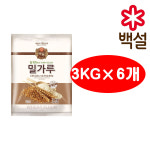백설 밀가루 중력1등 3kg×6개 : 천일푸드