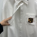 라지 로맨틱크라운 오버핏 화이트 케주얼 셔츠 남방 : VM빈티지