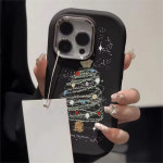 산타 크리스마스 루돌프 아이폰 호환 16 15 14 13 12 미니 프로 맥스 케이스 그래피티 컬러풀 트리 11 XR XS 7 8 플러스 휴대폰 충격 방지... 