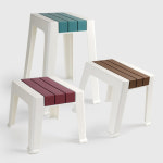 직사각 스툴 낮은 보조 의자 간이의자 화장실 소 중 사이즈 3color 현관 : 아토플라자