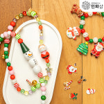 비즈세트 크리스마스팔찌키링만들기 구슬공예재료 목걸이부자재 원석나일론줄키트 : 민화샵