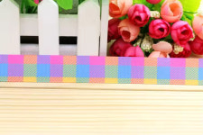 재봉 재단 격자 무늬 프린트 그로스그레인 리본 헤어 활 모자 파티 장식 OEM 22mm H4569 7/8 인치 : 엠제이에스직구