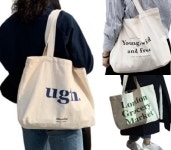 2416229 단체 인쇄제작 레터링 에코백 350x340x50mm 기념품 판촉물 : 총무24판촉물