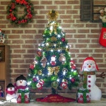 120cm 산타선물 솔잎트리 오너먼트 리본 전구 세트 감성 데코 크리스마스 : urbangreen