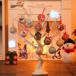 크리스마스 트리 아파트 풀 세트 화이트 추리 솔 오너먼트 미니 조형물 모루 벽 리스 나무 : 클로이하우스