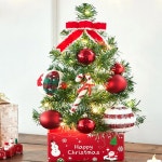 크리스마스 트리 아파트 풀 세트 전나무 추리 솔 오너먼트 미니 조형물 모루 벽 리스 나무 : 클로이하우스