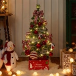 크리스마스 트리 눈꽃 풀 세트 전나무 추리 솔 오너먼트 미니 조형물 모루 벽 리스 나무 : 클로이하우스