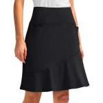 5 포켓 20인치 무릎 길이 골프 스커트 여성용 G 점진적 모디스트 롱 테니스 운동 3X-Large : 차차주몰40