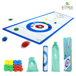 풍선대통령 옛날추억의 병뚜껑 컬링 보드게임 100cm 실내 가족 2인 4인용 테이블 놀이 : 제이엘 에프앤씨