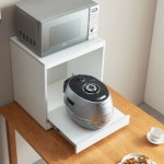 G8132 식탁 미니 밥솥 전자레인지 에어프라이어 레일 슬라이딩 받침대 수납장 선반 진열장 500 : E-starmall