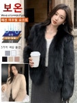 패션 여우털 숏코트 추동 여성 숏 코트 방한 보온 퍼 코트 : 스타일 컬렉션 랜드