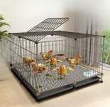 아리 닭장만들기 병아리 조립식 닭집 토끼장 케이지 검정 대형 6칸 2.5cm : 아리라이프