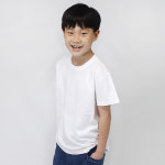 아동 흰색 면 반팔 티셔츠 기본 주니어 남여 초등학생 : 리더키즈