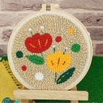 초등 펀치니들 자수세트 튤립 만들기 봄 교구 유아 미술키트 단체 초4 : 셀잇s