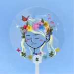 압화공예 키트 투명 스티커 부채 원형 만들기 노인 체험활동 복지관 : 셀잇s